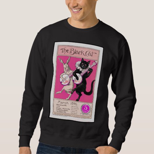 Die schwarze Katze Sweatshirt (Vorderseite)