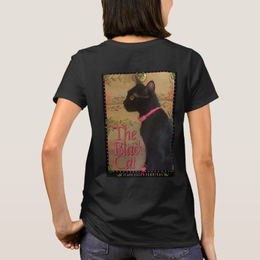 Die schwarze Katze T-Shirt (Rückseite)