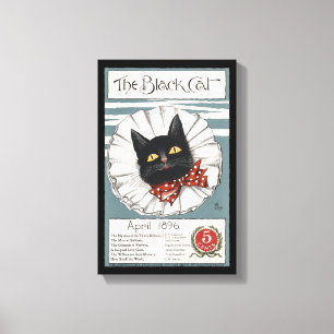 Die schwarze Katze, unbekannter Künstler Leinwanddruck