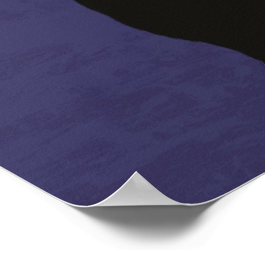 Die schwarze Katze und der Mond Poster (Ecke)