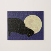 Die schwarze Katze und der Mond Puzzle (Horizontal)