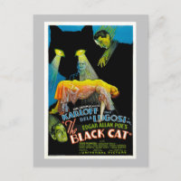 Die Schwarze Katze (Vintages Filmplakat)