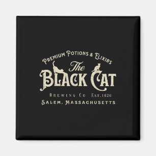 Die schwarze Katze Witchy Salem Est 1626 Halloween Magnet