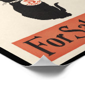 Die schwarze Katze zum Verkauf hier Poster (Ecke)