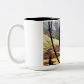 Die schwarze Katze Zweifarbige Tasse (Links)