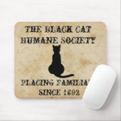 Die schwarze Katzen-menschliche Gesellschaft Mousepad (Mit Mouse)