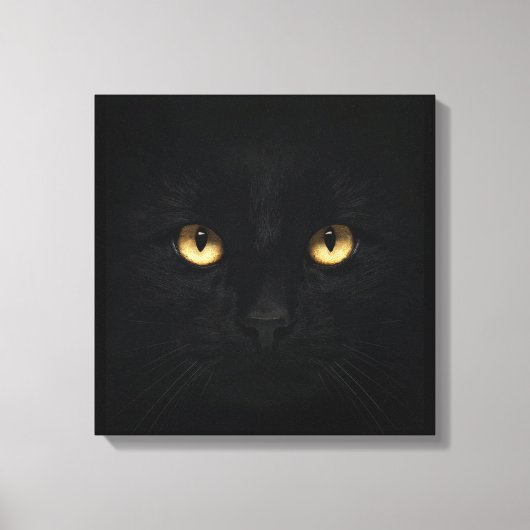 Die schwarze Katzenjacke drucken Leinwanddruck (Vorderseite)