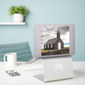Die Schwarze Kirche Budir, Island Aufkleber (Laptop auf Schreibtisch)