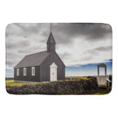 Die Schwarze Kirche Budir, Island Badematte (Vorderseite)