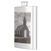 Die Schwarze Kirche Budir, Island Flachmann (Links)