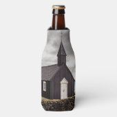 Die Schwarze Kirche Budir, Island Flaschenkühler (Flaschenvorderseite)