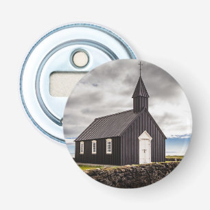 Die Schwarze Kirche Budir, Island Flaschenöffner