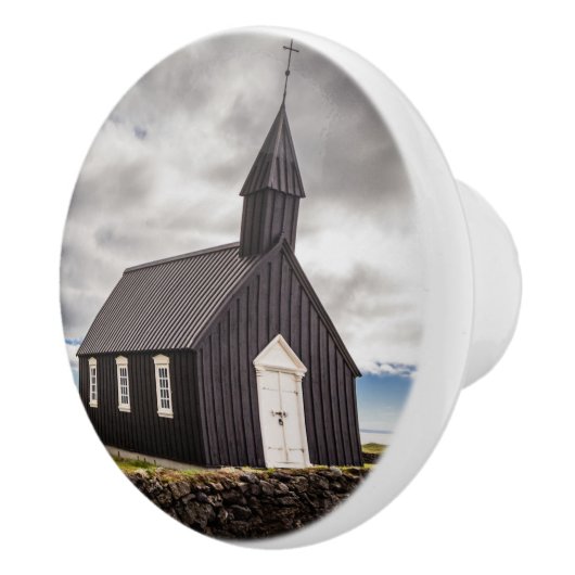 Die Schwarze Kirche Budir, Island Keramikknauf (Rechts)