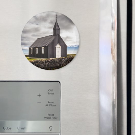 Die Schwarze Kirche Budir, Island Magnet (In Situ (Kühlschrank))