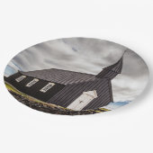 Die Schwarze Kirche Budir, Island Pappteller (Schrägansicht)