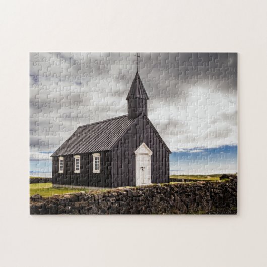 Die Schwarze Kirche Budir, Island Puzzle (Horizontal)