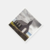 Die Schwarze Kirche Budir, Island Serviette (Ecke)