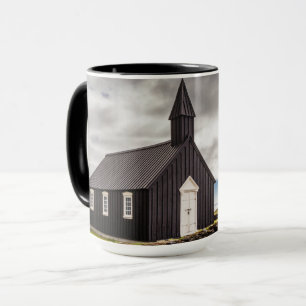 Die Schwarze Kirche Budir, Island Tasse