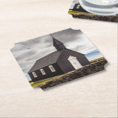 Die Schwarze Kirche Budir, Island Untersetzer (angewinkelt)