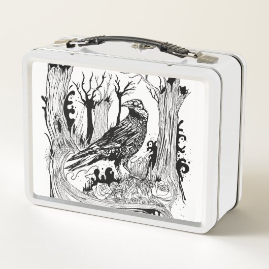 Die schwarze Kurve Metall Brotdose (Rückseite)