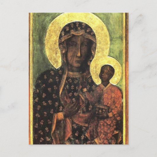Die Schwarze Madonna von Częstochowa Postkarte (Vorderseite)