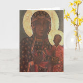 Die Schwarze Madonna von Jasna Gora Karte (Gelbe Blume)