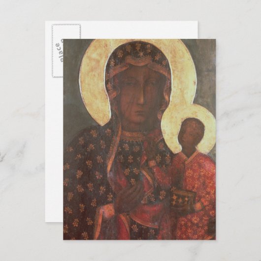 Die Schwarze Madonna von Jasna Gora Postkarte (Vorne/Hinten)