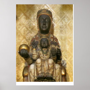 Die Schwarze Madonna von Montserrat Canvas Print Poster