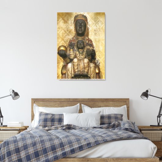 Die Schwarze Madonna von Montserrat Leinwanddruck (Insitu (Schlafzimmer))