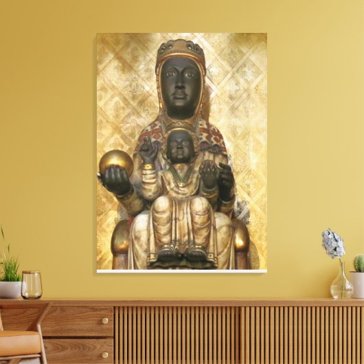 Die Schwarze Madonna von Montserrat Leinwanddruck (Insitu (Wohnzimmer))