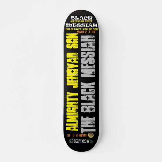 DIE SCHWARZE MESSIAH JMT Skateboard, 7¾ Zoll Deck Skateboard (Vorne)