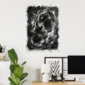 Die schwarze Spirale der Schattenenergie-Wandkunst Poster (Heimbüro)
