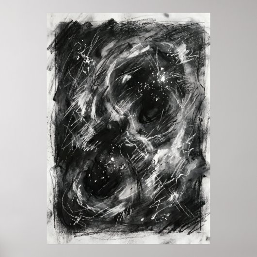 Die schwarze Spirale der Schattenenergie-Wandkunst Poster (Vorne)