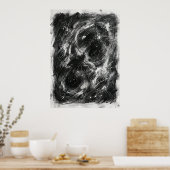 Die schwarze Spirale der Schattenenergie-Wandkunst Poster (Küche)