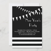 Die schwarze u. weiße Party Einladung des neuen (Vorderseite)