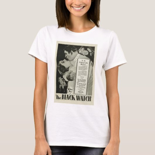 "Die schwarze Uhr" 1929 Vintager Plakat T - Shirt (Vorderseite)