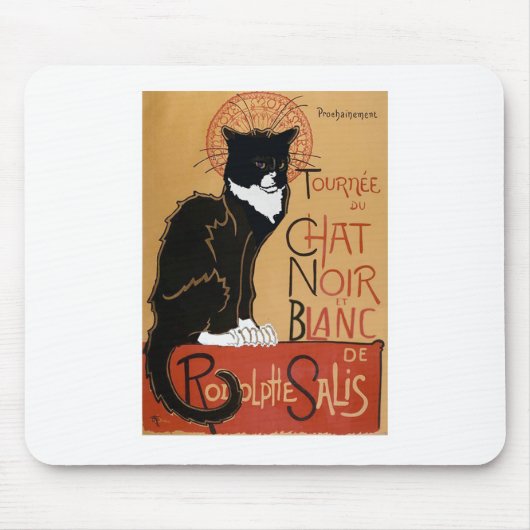 Die schwarze und weiße Katze Mousepad (Vorne)