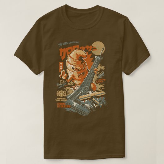 Die schwarze Version von Kaijussant T-Shirt (Design vorne)