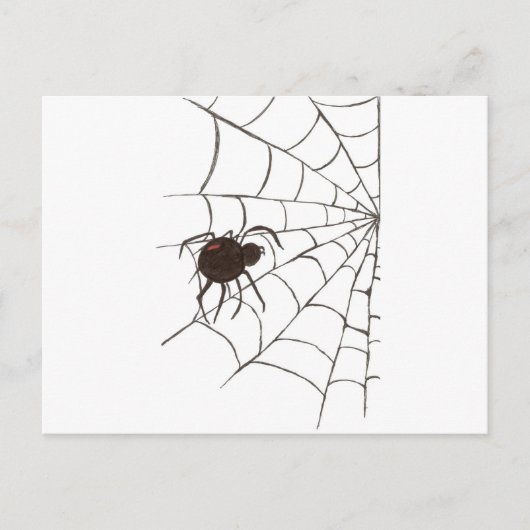 Die schwarze Witwe Postkarte (Vorderseite)