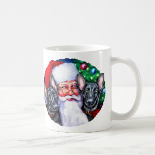 Die schwarzen deutschen Schafhunde des Weihnachtsm Kaffeetasse