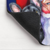 Die schwarzen deutschen Schafhunde des Weihnachtsm Mousepad (Ecke)