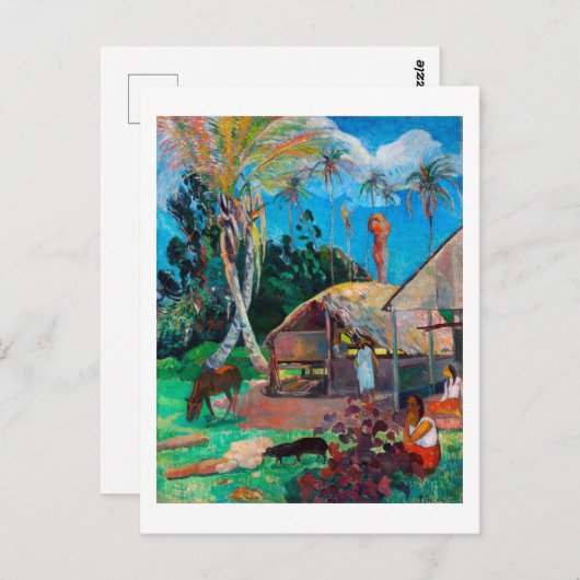 Die Schwarzen, Gauguin Postkarte (Vorne/Hinten)