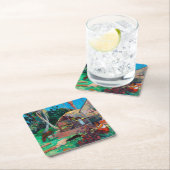 Die Schwarzen, Gauguin Rechteckiger Pappuntersetzer (Vor Ort)