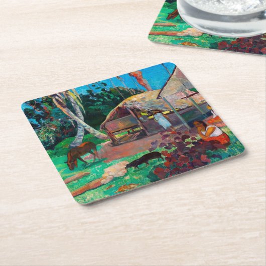 Die Schwarzen, Gauguin Rechteckiger Pappuntersetzer (angewinkelt)