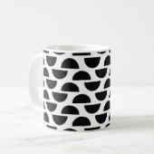 Die schwarzen Hälften des Kreises schaffen einen e Kaffeetasse (Vorderseite Links)