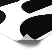 Die schwarzen Hälften des Kreises schaffen einen e Poster (Ecke)