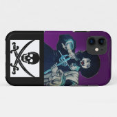 DIE SCHWARZEN KORSAIR-SKULL-GESCHALTETEN SCHWERTER Case-Mate iPhone HÜLLE (Rückseite (Horizontal))