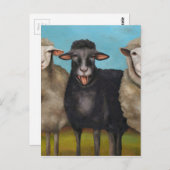 Die schwarzen Schafe Postkarte (Vorne/Hinten)