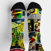 Die schwarzen Terror-Comic-Stricksocken Socken (Oben)