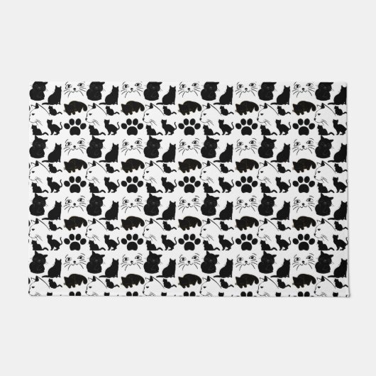 DIE SCHWARZKATZPATTER FUßMATTE (Vorderseite)